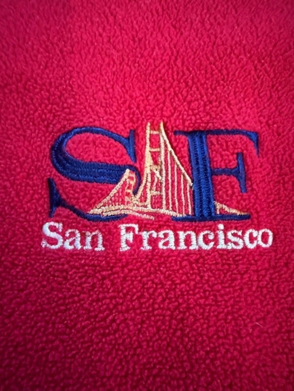 Vintage Andy’s San Francisco SF Red Fleece Pullover Sweatshirt Size Small - Picture 3 of 6